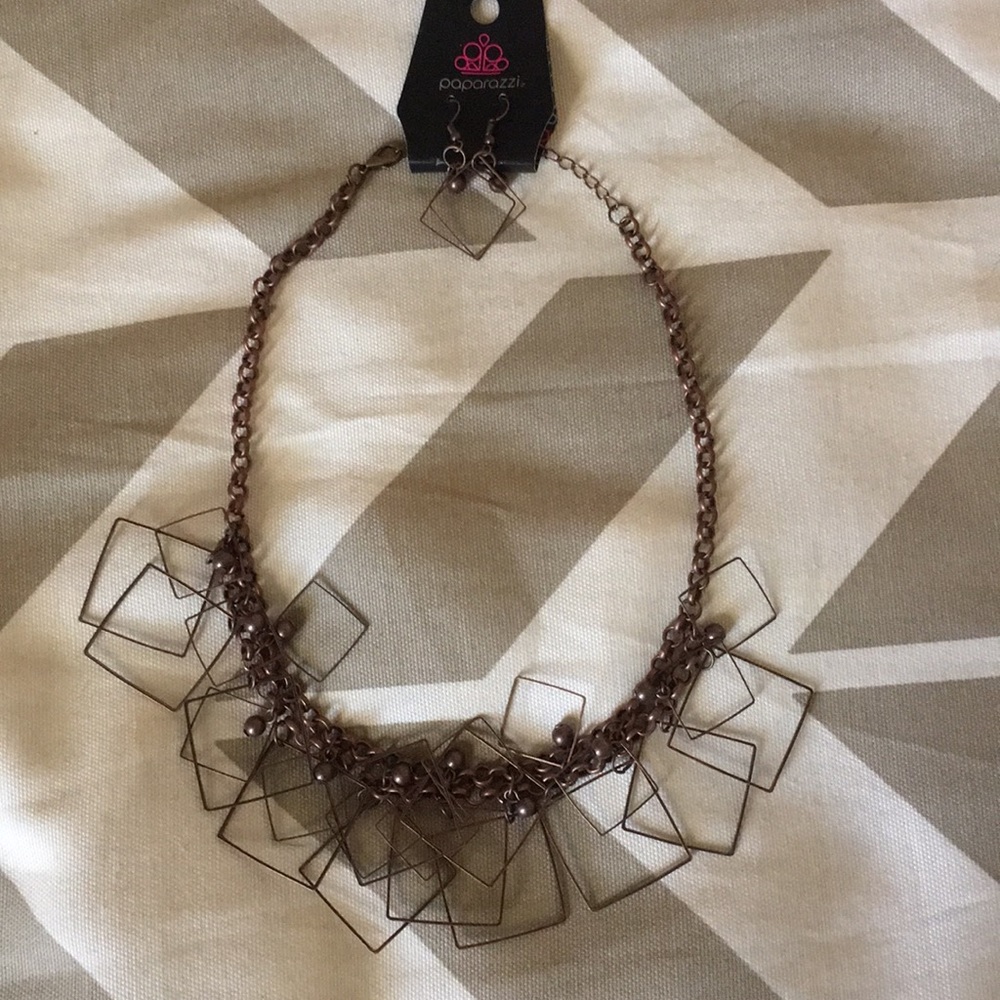 Bronze necklace and earring set! BRAND NEW!!